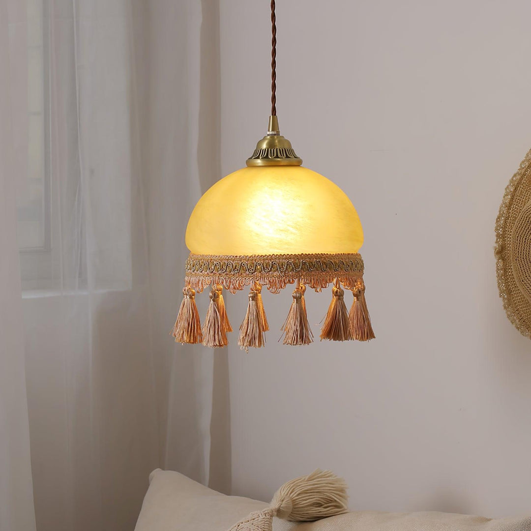 Fringe Suspension en Laiton avec Franges - Neutralighting