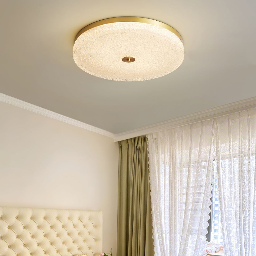 Solara Lumière de Plafond en Verre Givré Texturé Minimaliste - Neutralighting