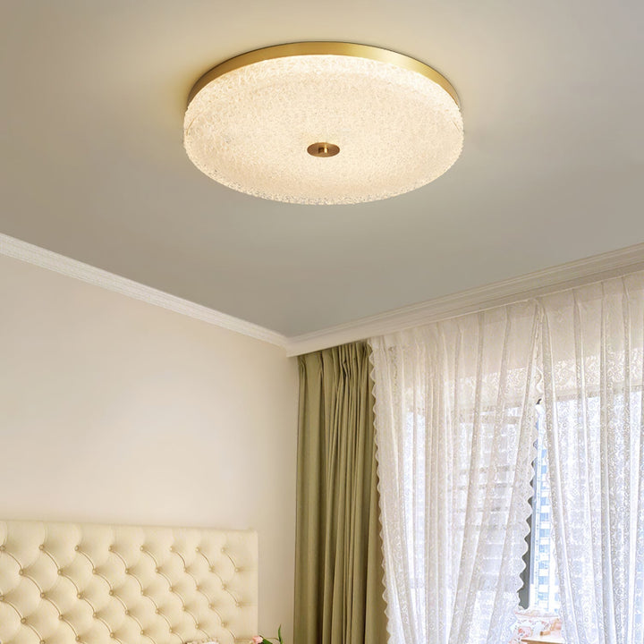 Solara Lumière de Plafond en Verre Givré Texturé Minimaliste - Neutralighting