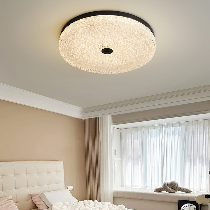 Solara Lumière de Plafond en Verre Givré Texturé Minimaliste - Neutralighting