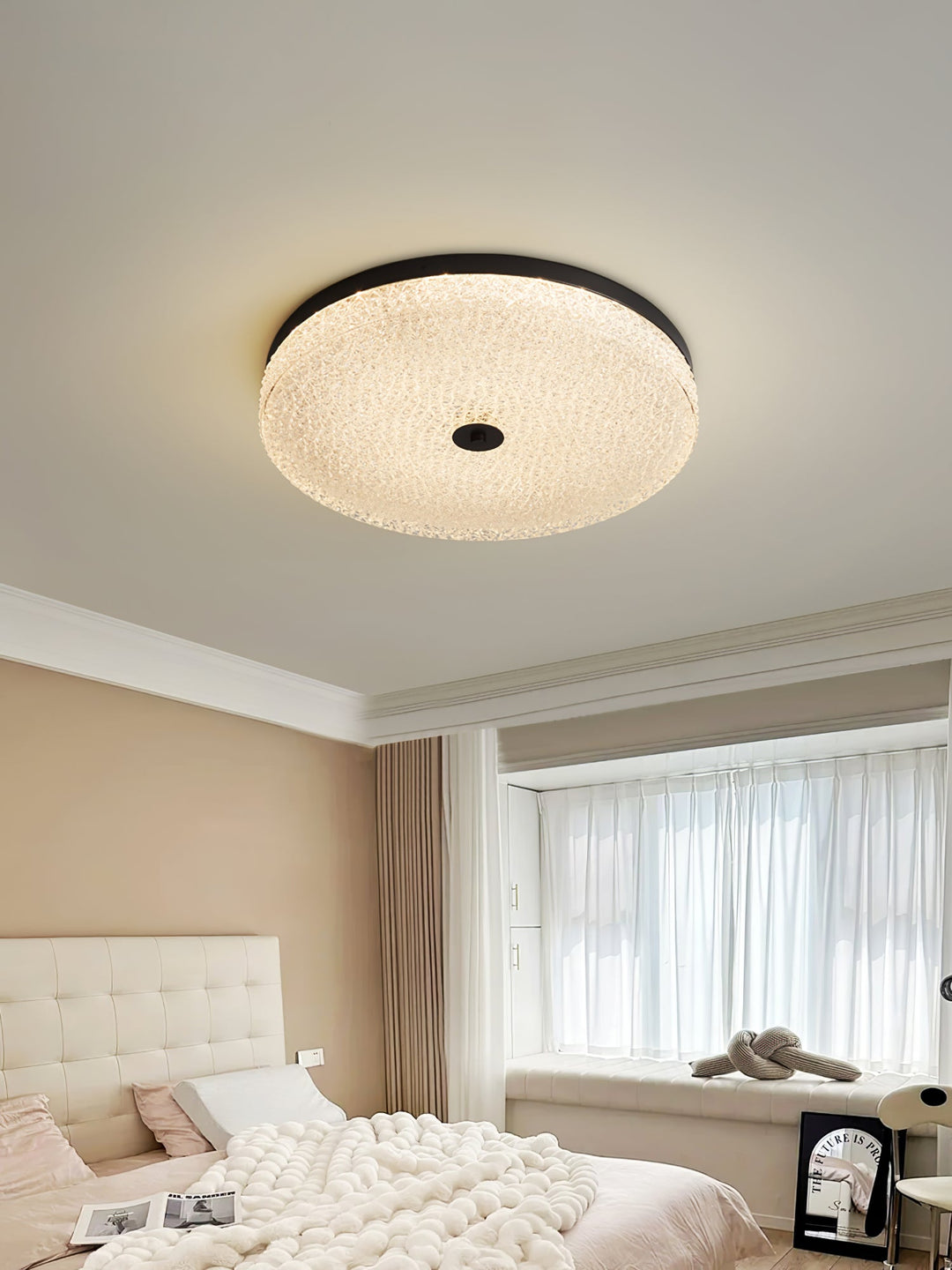 Solara Lumière de Plafond en Verre Givré Texturé Minimaliste - Neutralighting