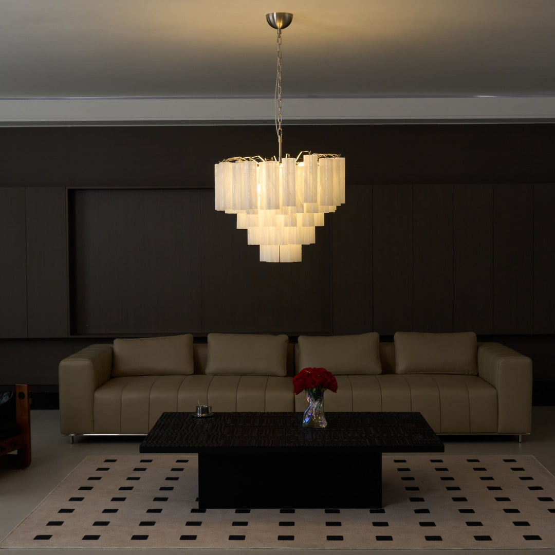 Aurora Chandelier en Verre Givré - Neutralighting