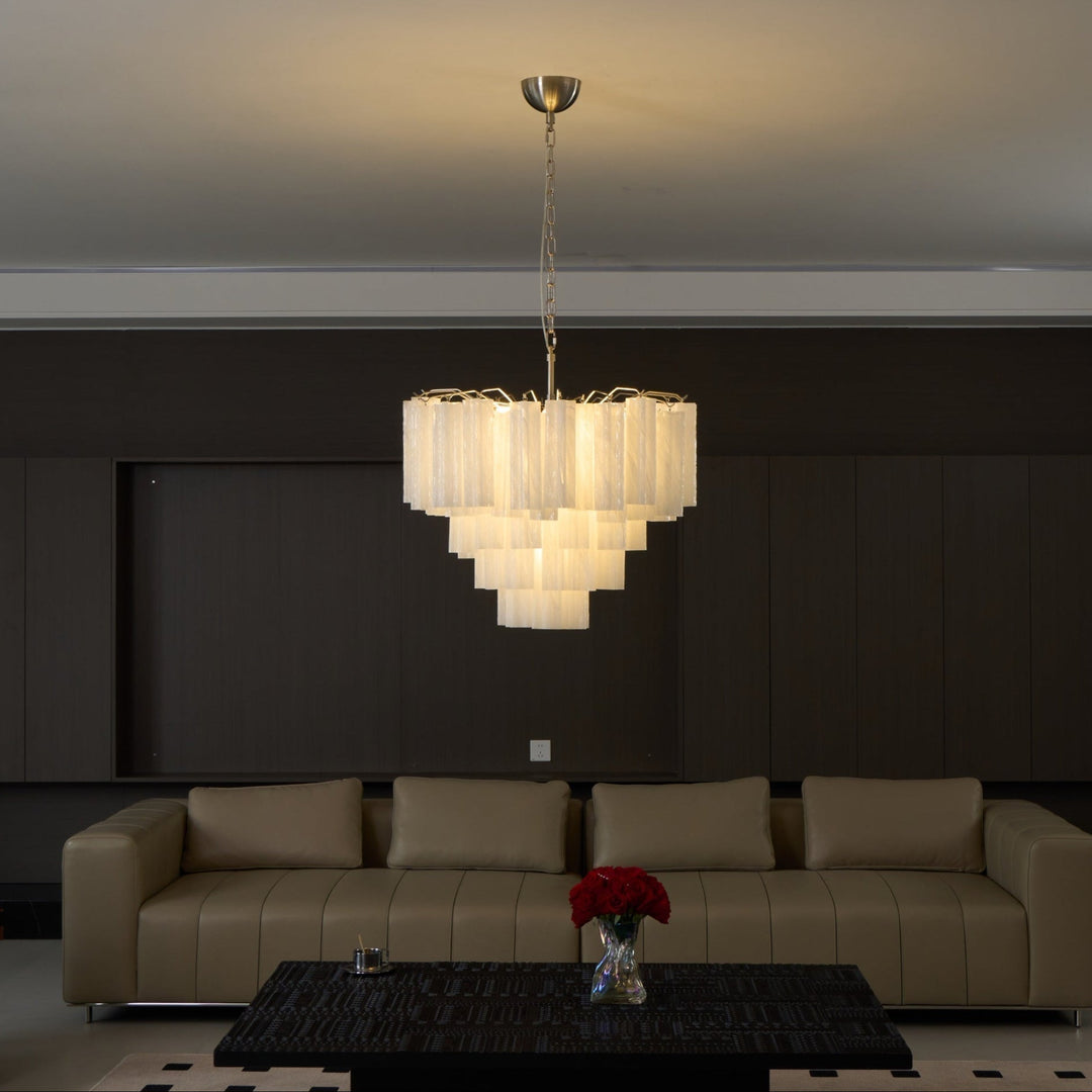 Aurora Chandelier en Verre Givré - Neutralighting