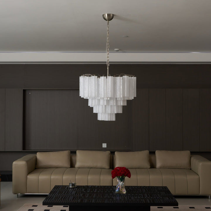 Aurora Chandelier en Verre Givré - Neutralighting