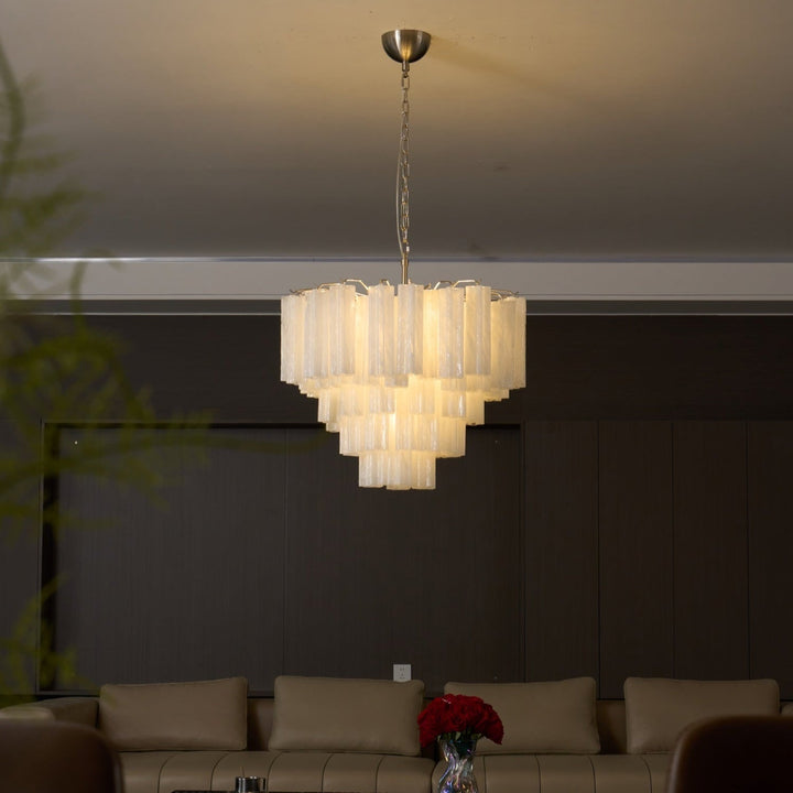 Aurora Chandelier en Verre Givré - Neutralighting