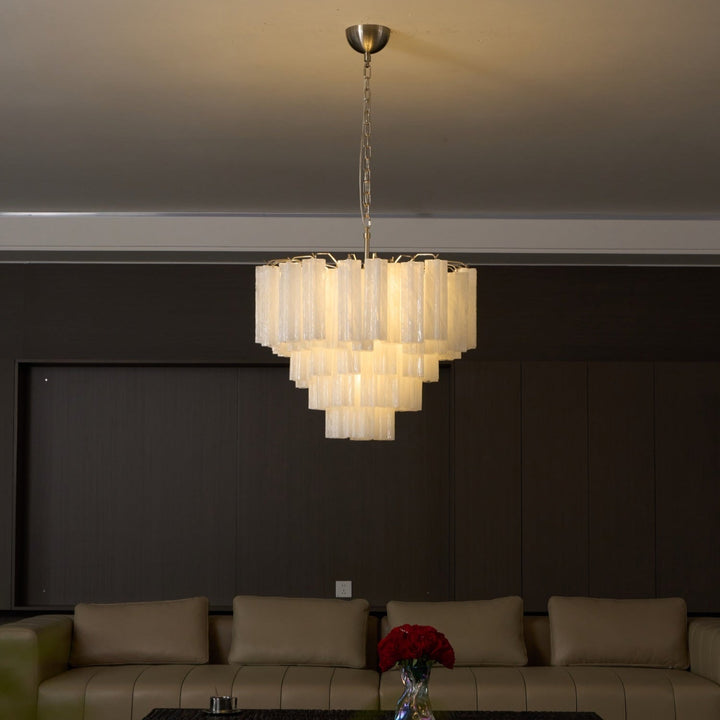 Aurora Chandelier en Verre Givré - Neutralighting