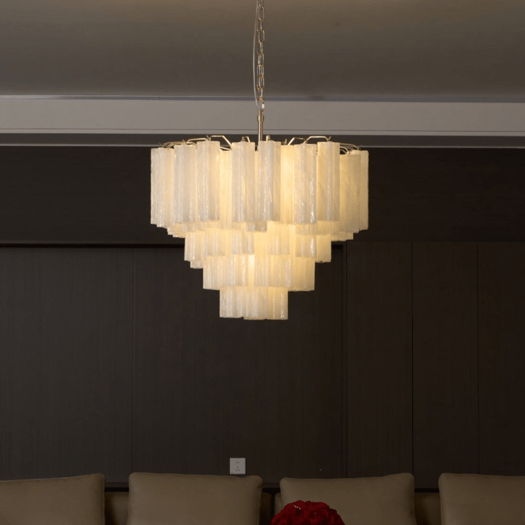 Aurora Chandelier en Verre Givré - Neutralighting