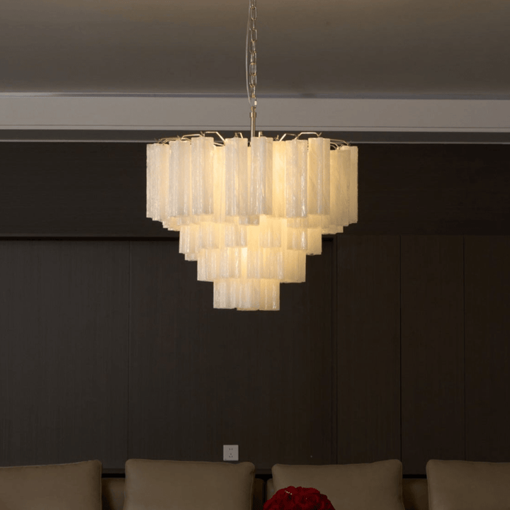 Aurora Chandelier en Verre Givré - Neutralighting