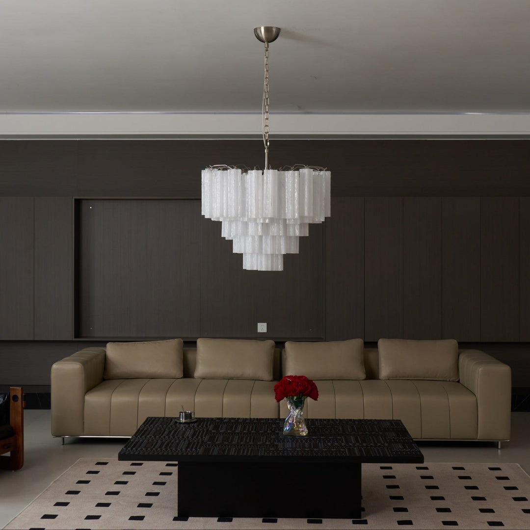 Aurora Chandelier en Verre Givré - Neutralighting
