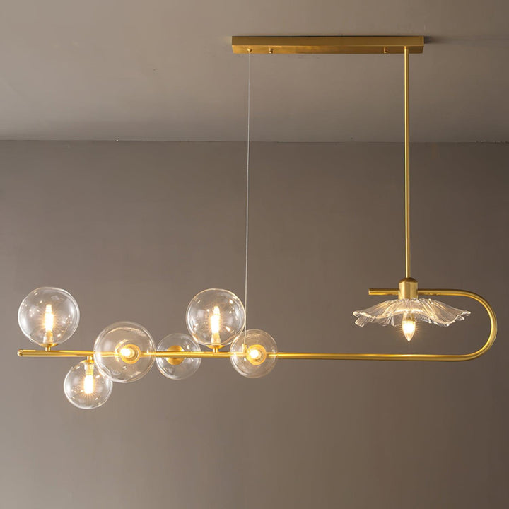 Lustra Suspension en Verre Doré Laiton - Neutralighting