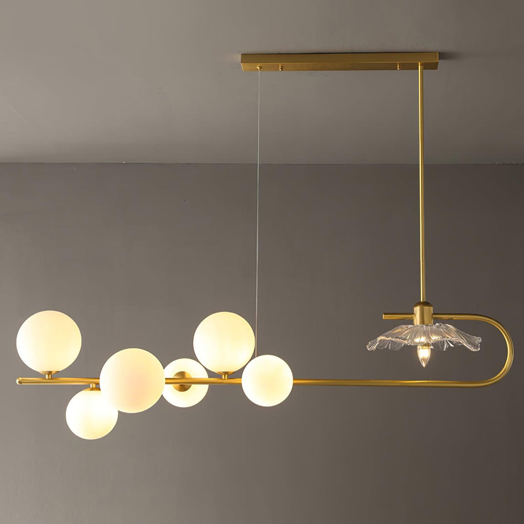 Lustra Suspension en Verre Doré Laiton - Neutralighting
