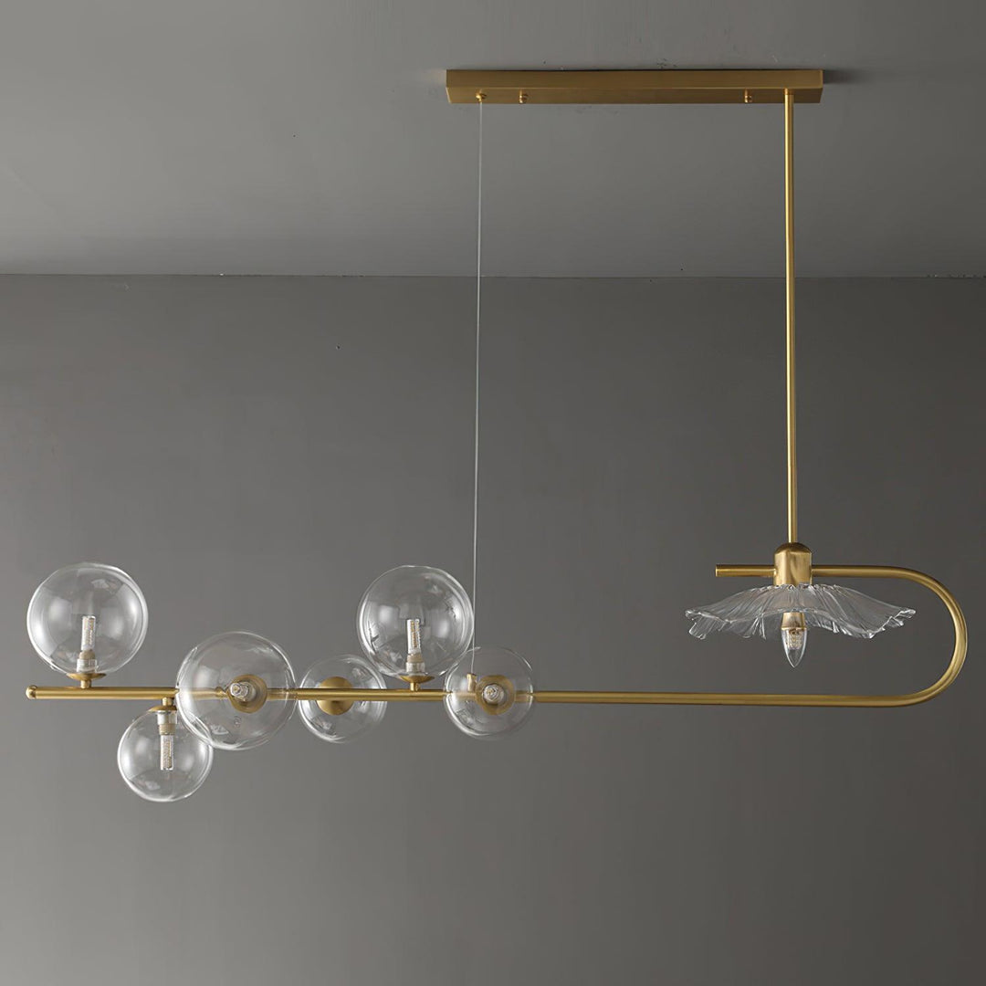 Lustra Suspension en Verre Doré Laiton - Neutralighting