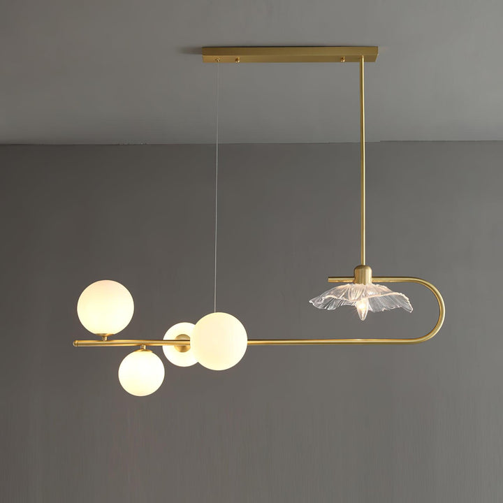 Lustra Suspension en Verre Doré Laiton - Neutralighting