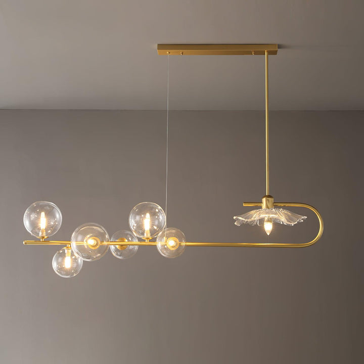Lustra Suspension en Verre Doré Laiton - Neutralighting