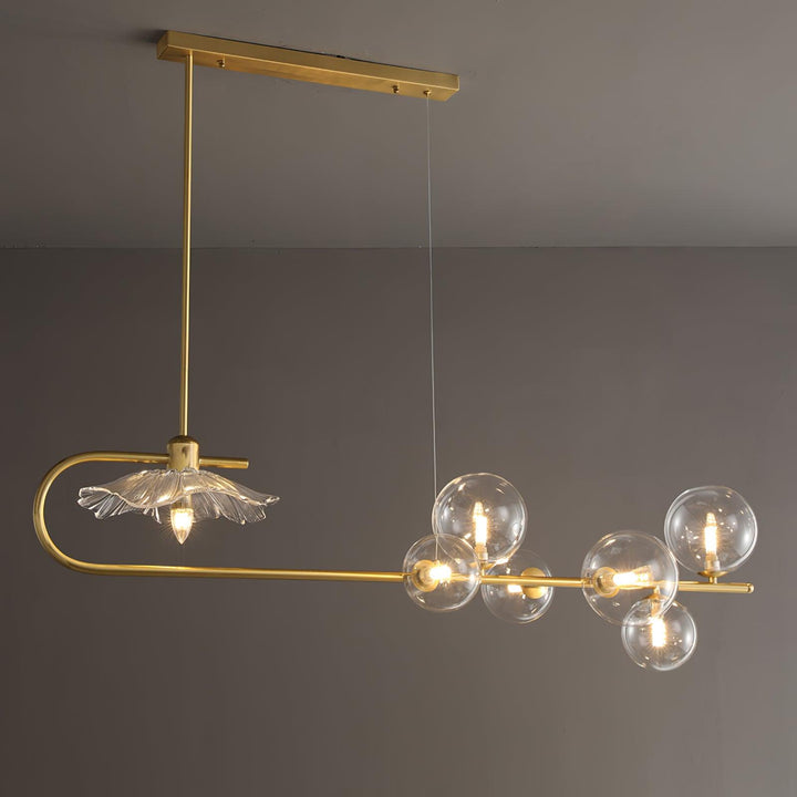Lustra Suspension en Verre Doré Laiton - Neutralighting