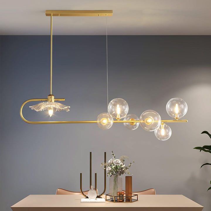 Lustra Suspension en Verre Doré Laiton - Neutralighting