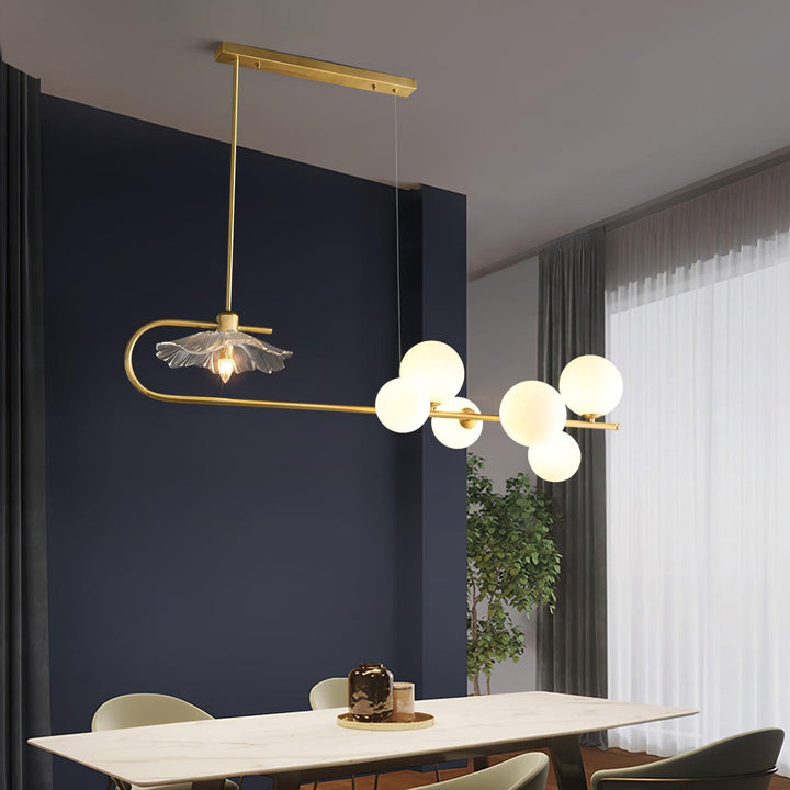 Lustra Suspension en Verre Doré Laiton - Neutralighting