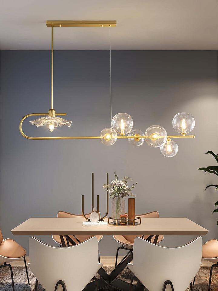 Lustra Suspension en Verre Doré Laiton - Neutralighting