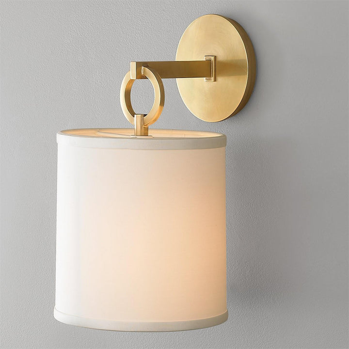 Cotheor Applique Murale Circulaire Laiton Tissu Minimaliste Moderne - Neutralighting