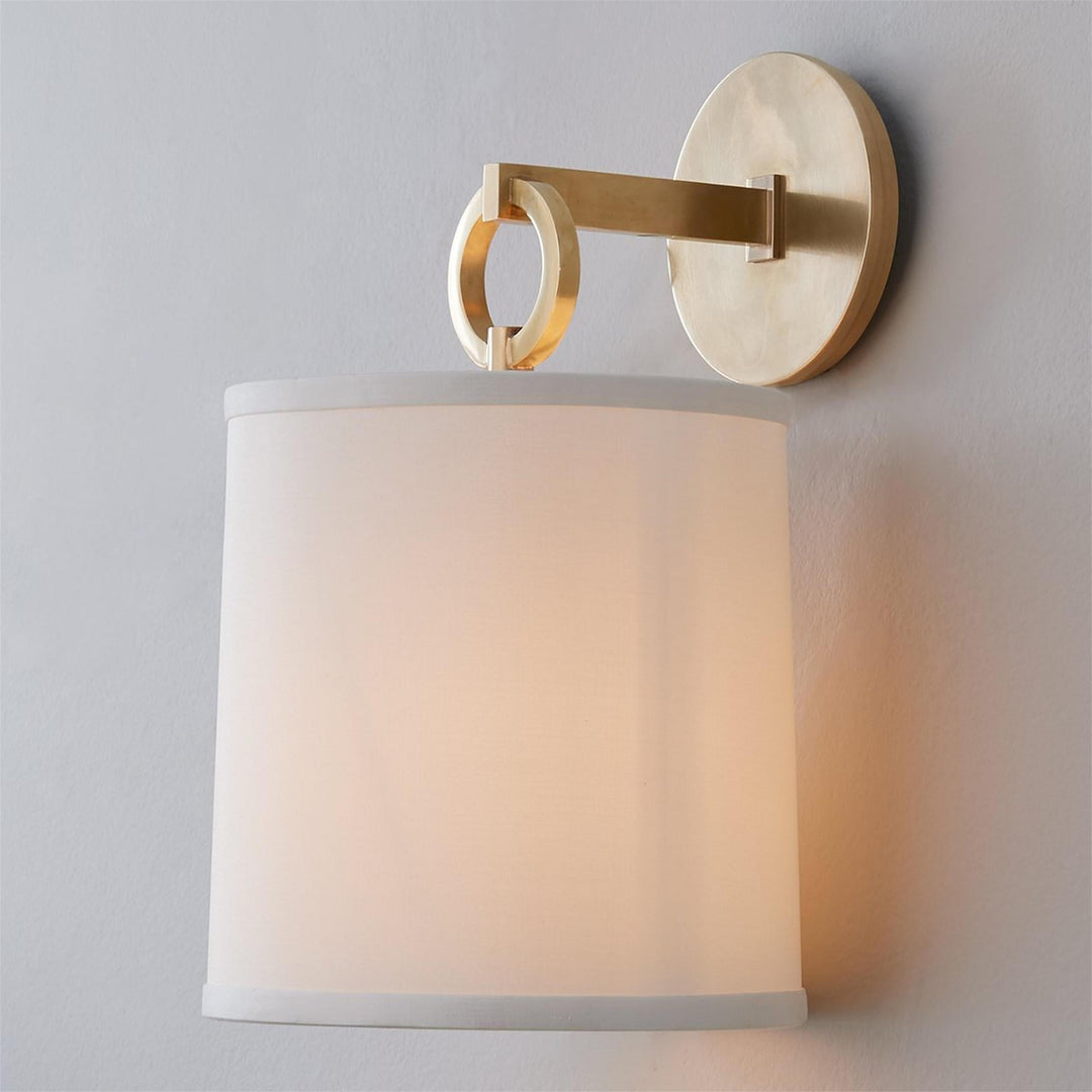 Cotheor Applique Murale Circulaire Laiton Tissu Minimaliste Moderne - Neutralighting