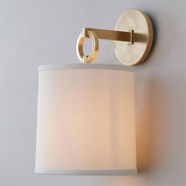 Cotheor Applique Murale Circulaire Laiton Tissu Minimaliste Moderne - Neutralighting