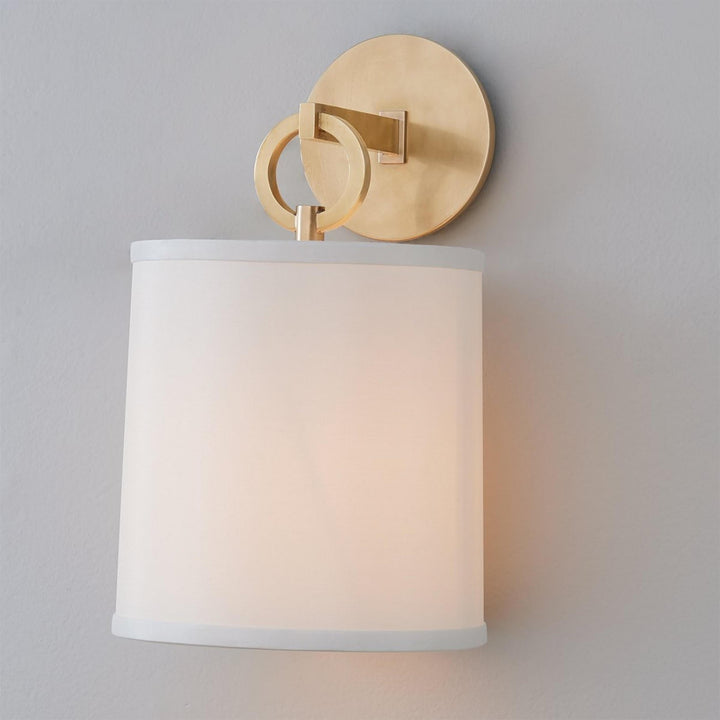 Cotheor Applique Murale Circulaire Laiton Tissu Minimaliste Moderne - Neutralighting