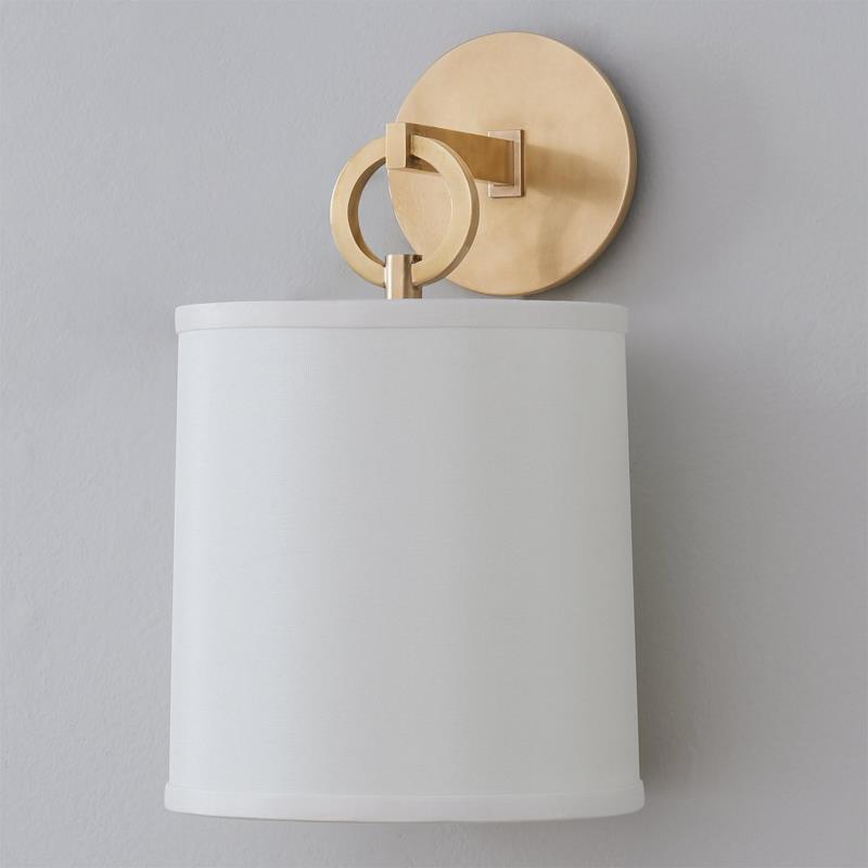Iris Applique Murale Champêtre en Tissu Cylindrique - Neutralighting
