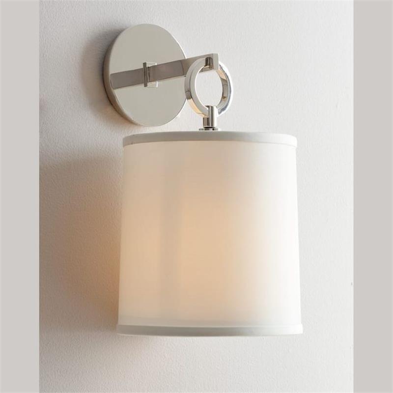 Iris Applique Murale Champêtre en Tissu Cylindrique - Neutralighting