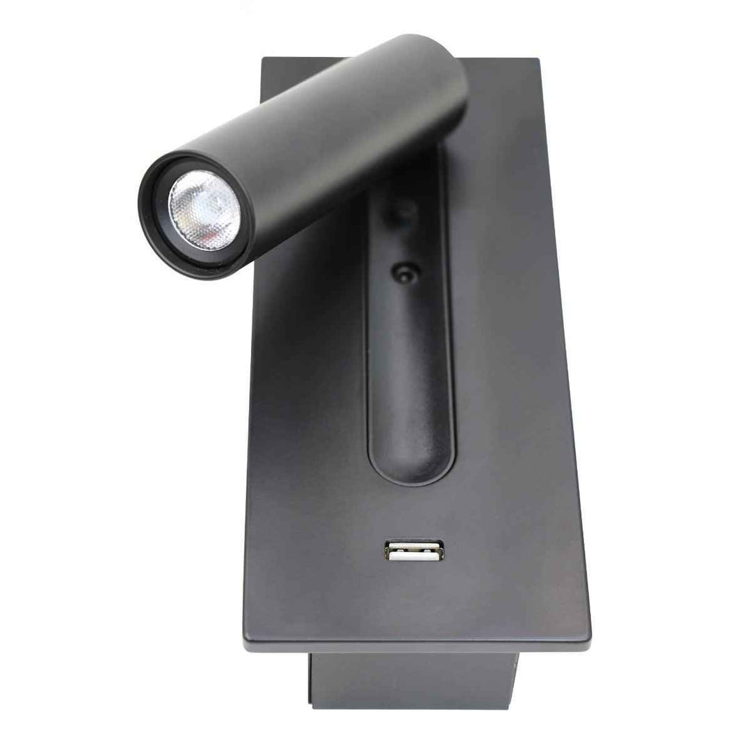 Aare Métal 18cm Noir LED 3W