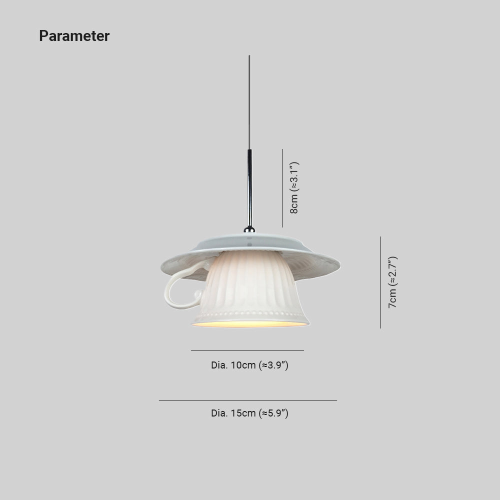 Valentina Europe du Nord Thé Tasse Céramique Suspension Salon - Neutralighting