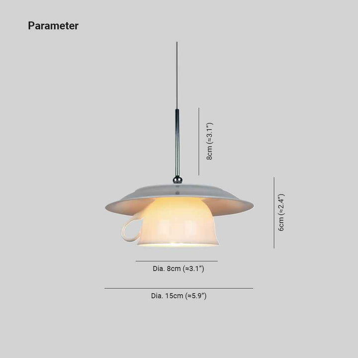 Valentina Moderne Tasse Céramique Suspension Salon Chambre à Coucher - Neutralighting