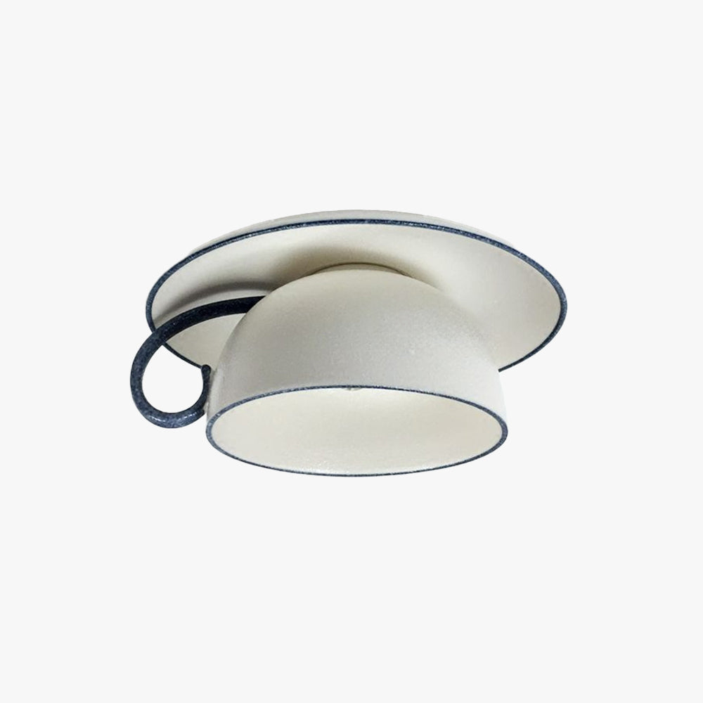Arisha Moderne Glacage Tasse Céramique Plafonnier Chambre à Coucher - Neutralighting