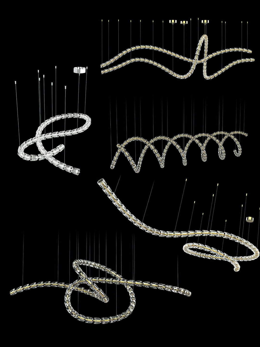 Nysilisra Luxe Crystal Suspension Lumière - Neutralighting