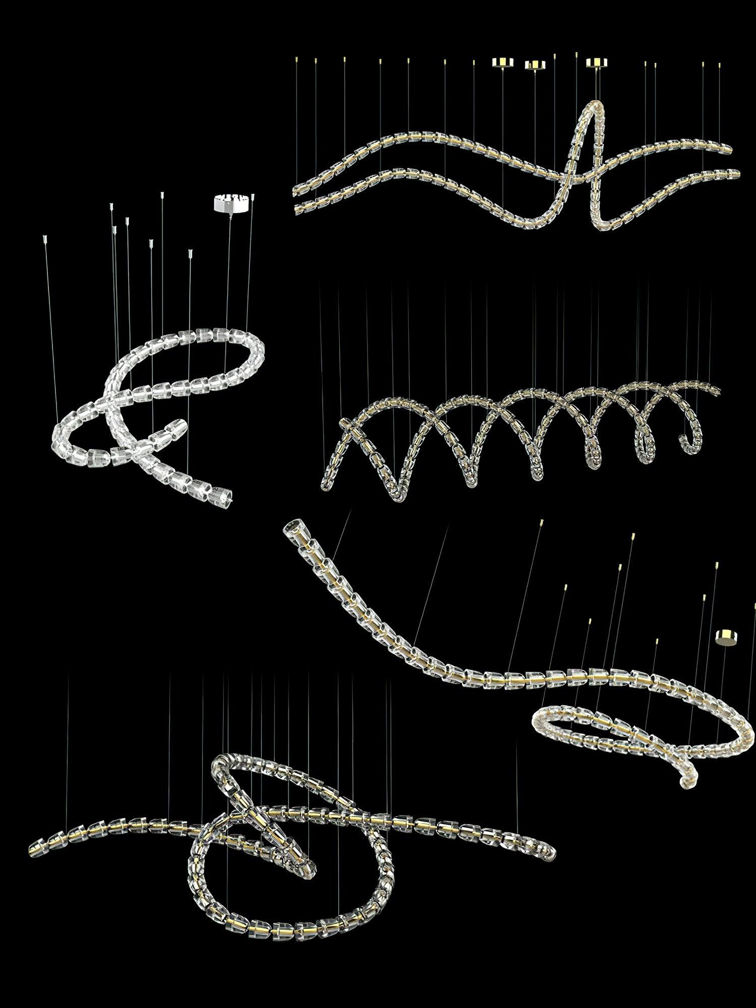 Nysilisra Luxe Crystal Suspension Lumière - Neutralighting