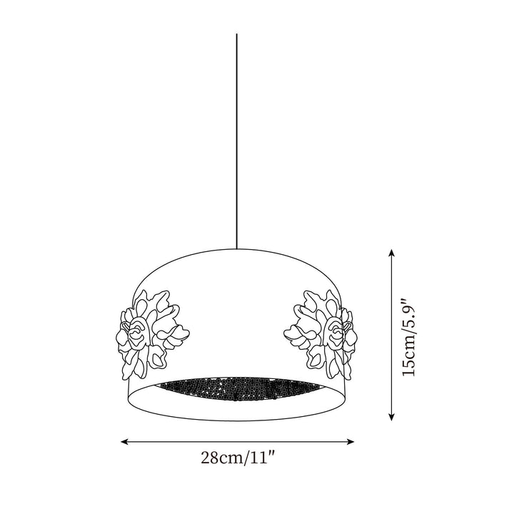 Gaina Suspension Florale Tambour - Neutralighting