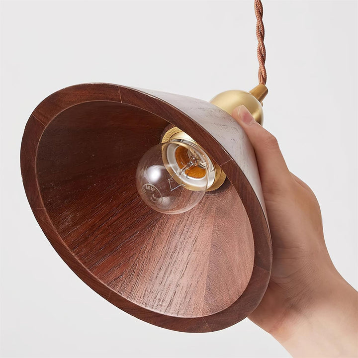 Emberin Suspension en bois de formes assorties en bois massif et laiton - Neutralighting