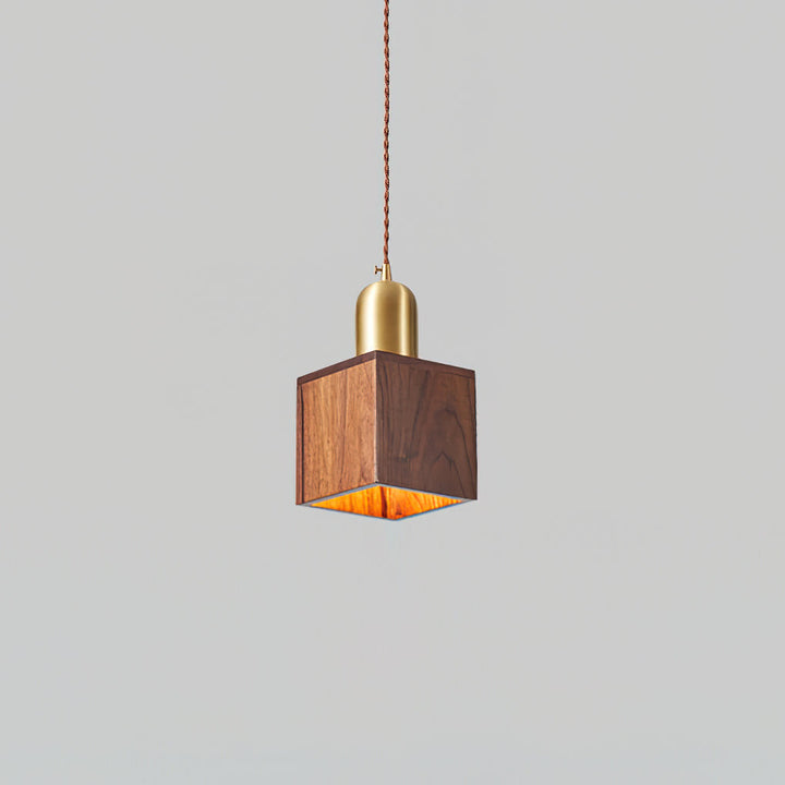 Emberin Suspension en bois de formes assorties en bois massif et laiton - Neutralighting