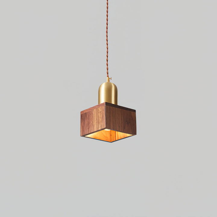 Emberin Suspension en bois de formes assorties en bois massif et laiton - Neutralighting