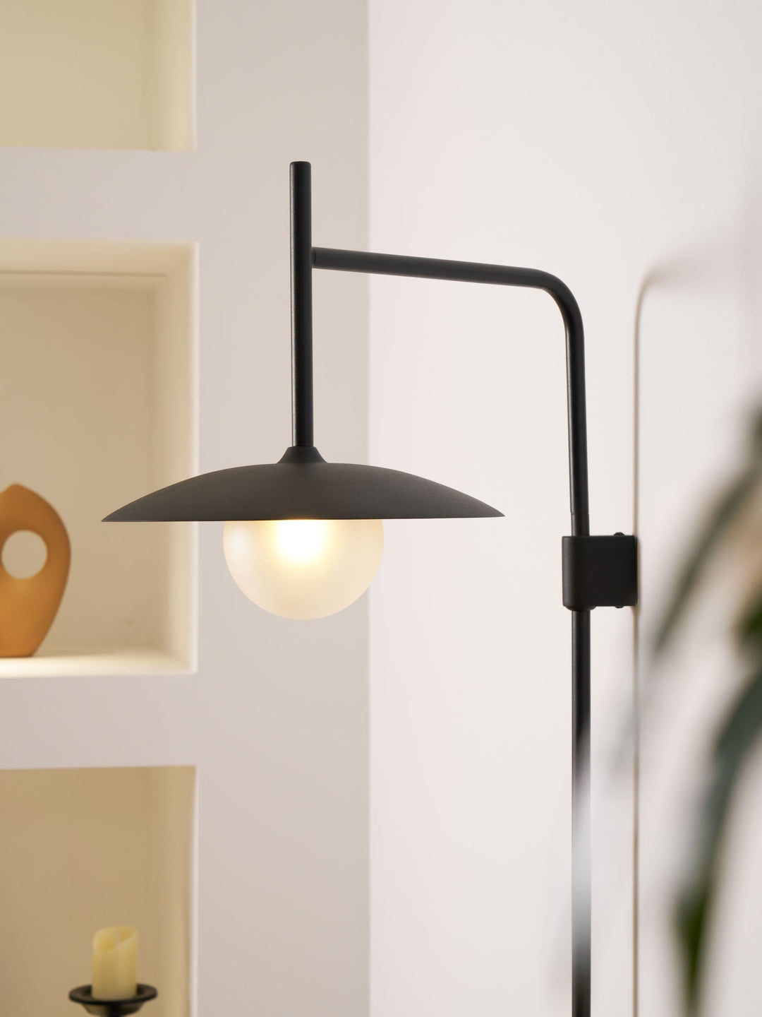 Edan Swing Arm Plug-in Glass Wall Lamp - Neutralighting