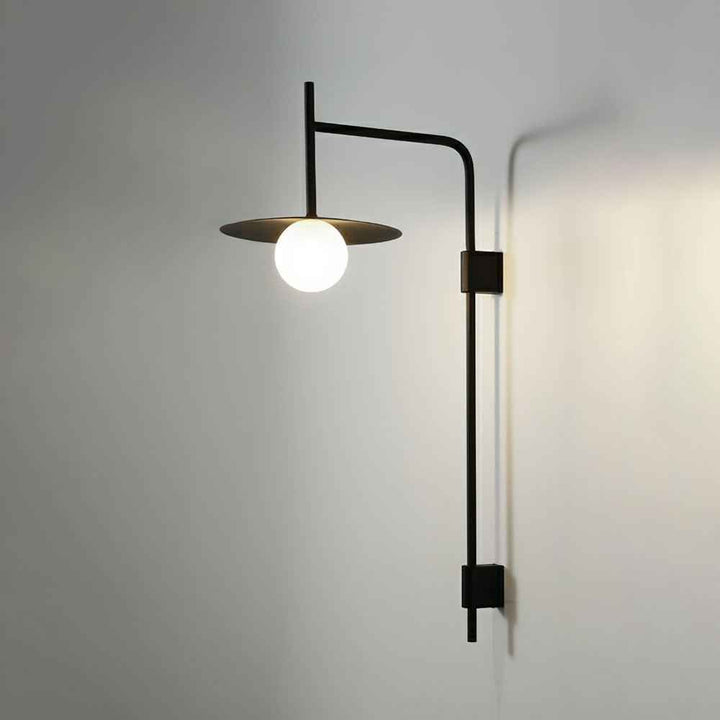 Elsie Verre 25cm Noir LED