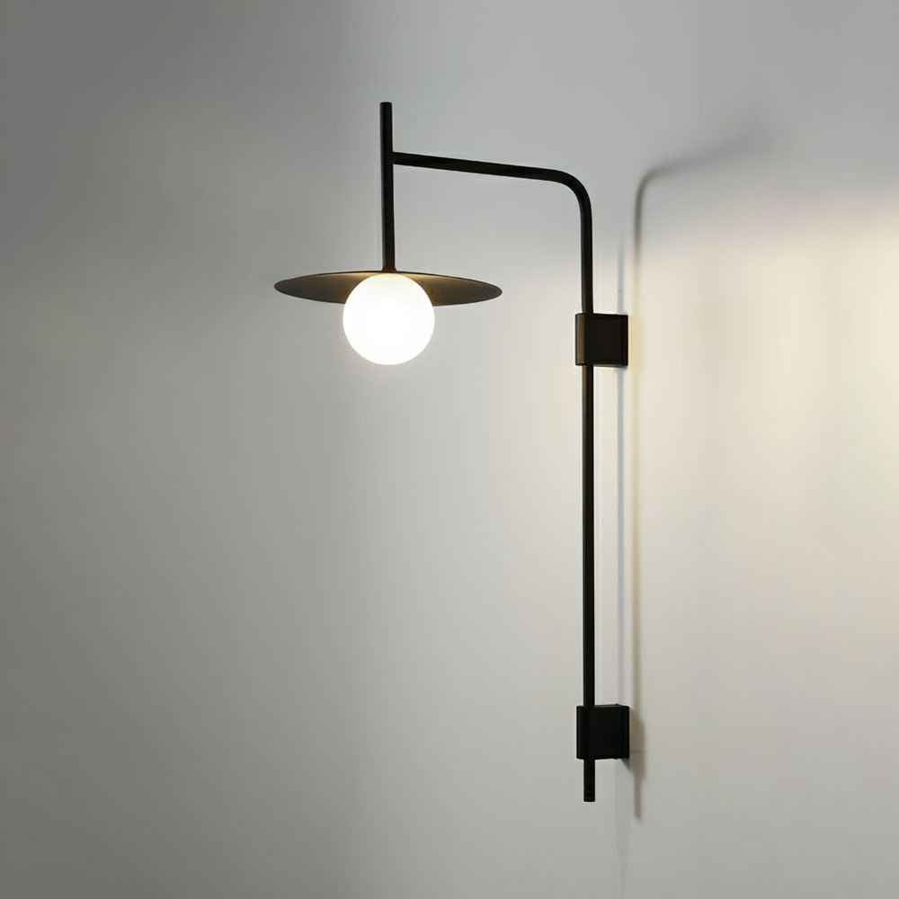 Elsie Verre 25cm Noir LED