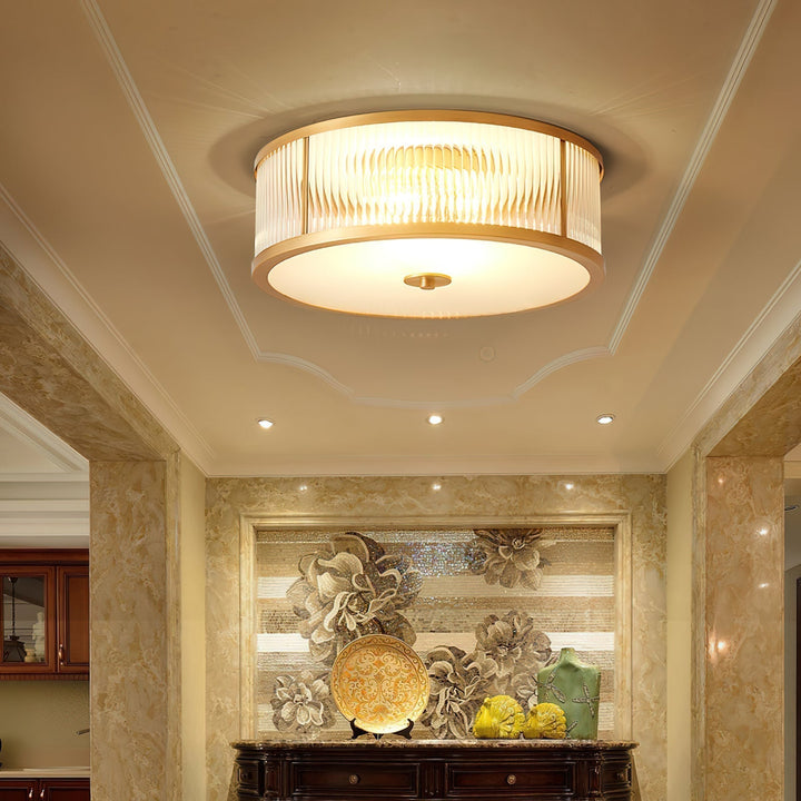 Avvynila Lampe de Plafond Laiton Verre Minimaliste Moderne - Neutralighting