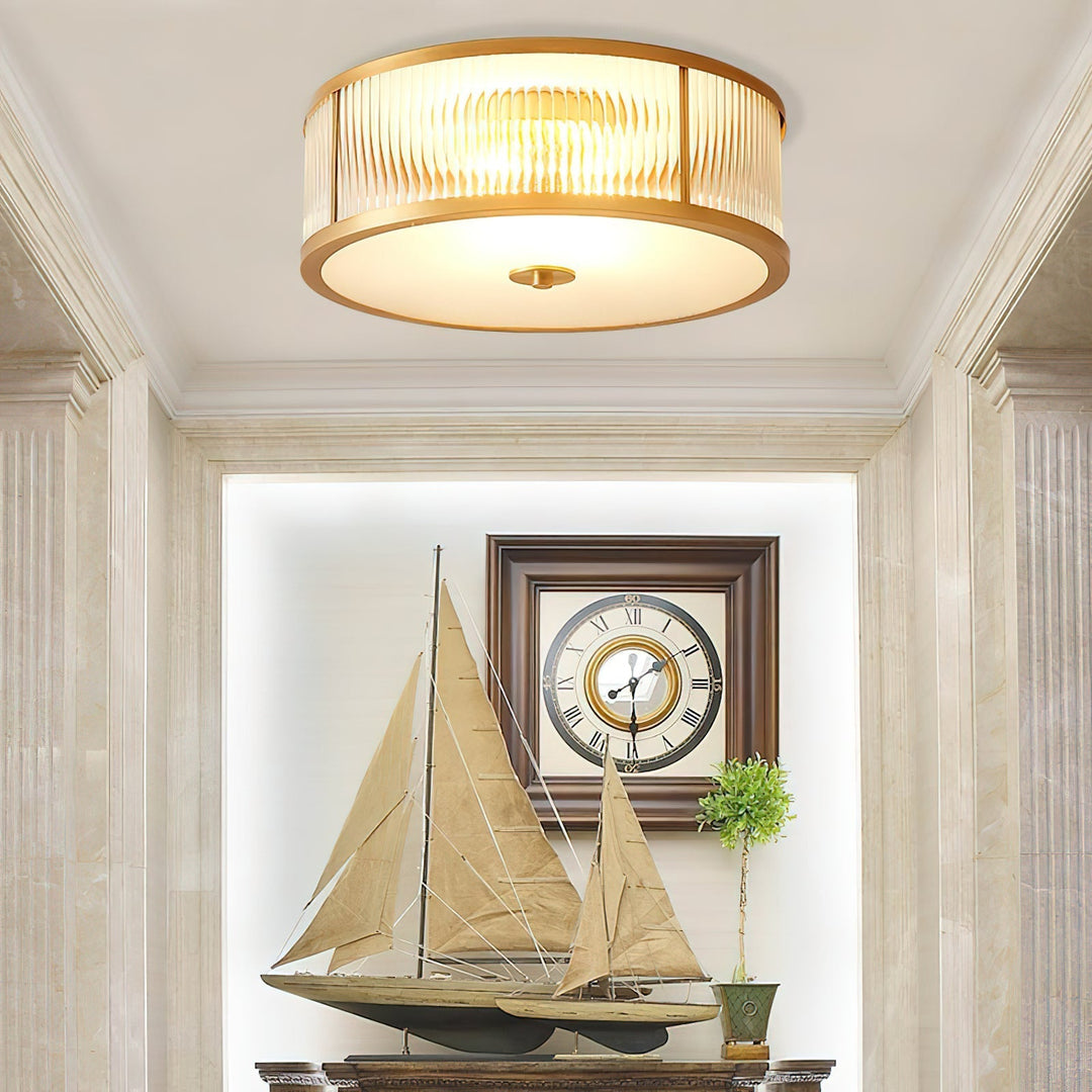 Avvynila Lampe de Plafond Laiton Verre Minimaliste Moderne - Neutralighting