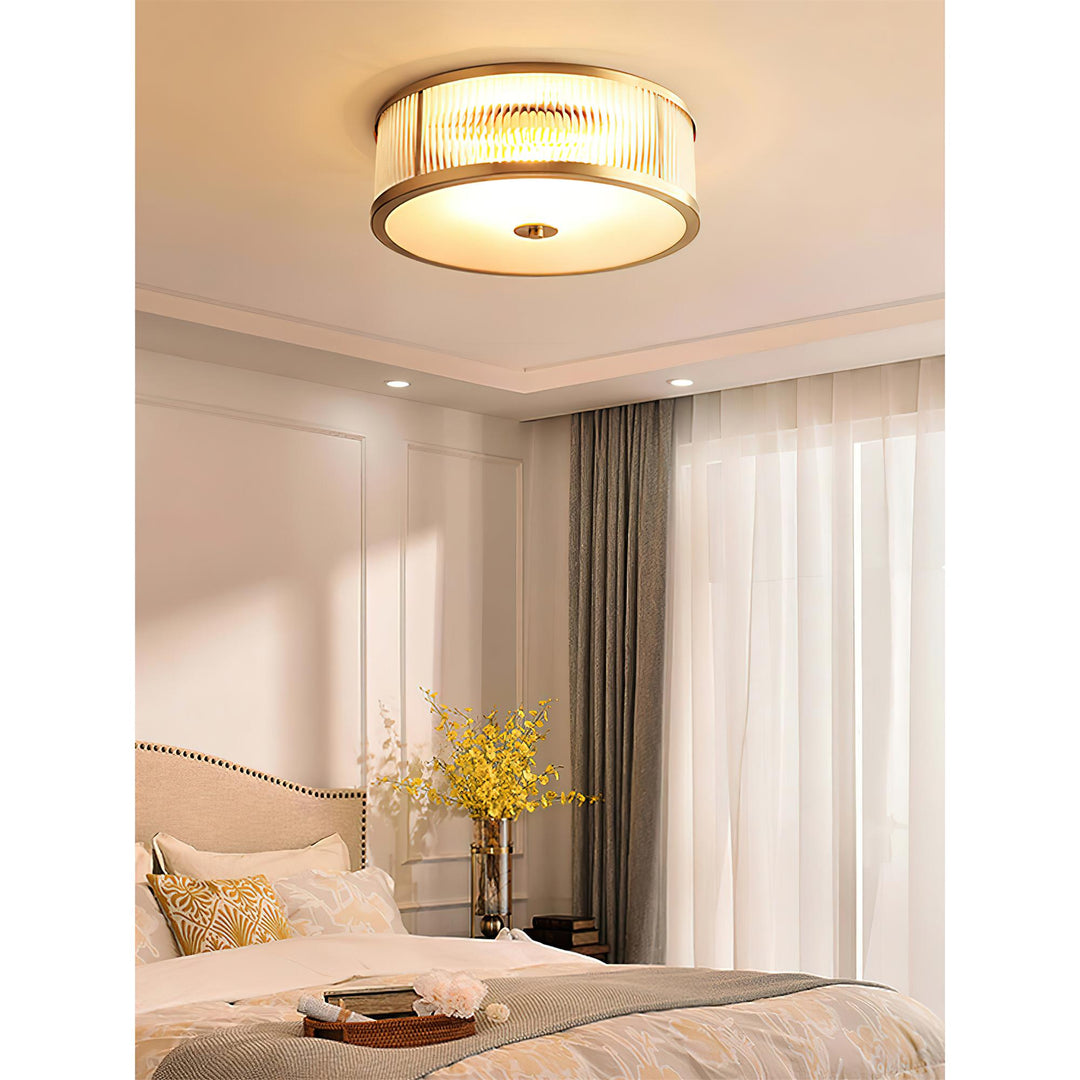 Avvynila Lampe de Plafond Laiton Verre Minimaliste Moderne - Neutralighting