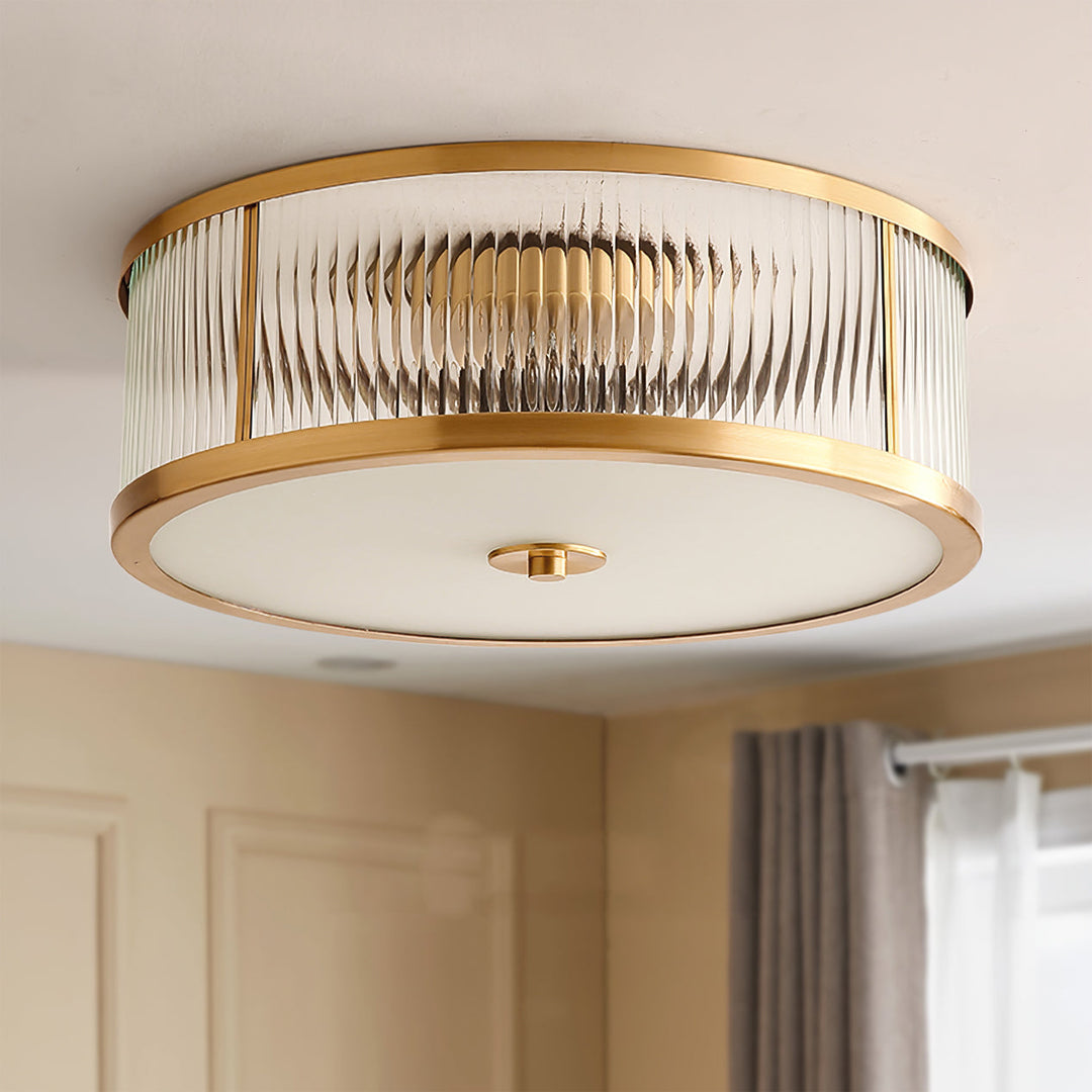 Avvynila Lampe de Plafond Laiton Verre Minimaliste Moderne - Neutralighting