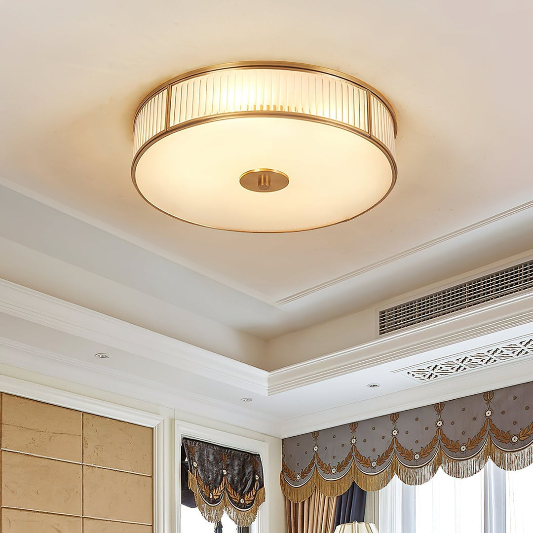 Avvynila Lampe de Plafond Laiton Verre Minimaliste Moderne - Neutralighting