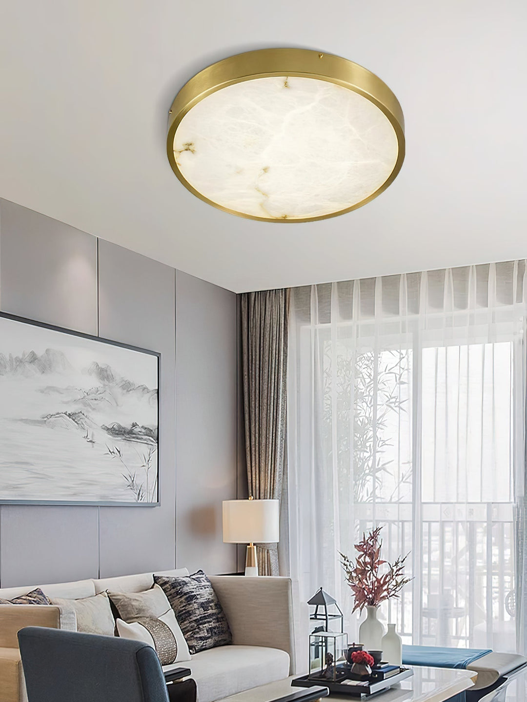 Uzoror Lampe de Plafond Encastrée Albâtre Minimaliste Moderne - Neutralighting