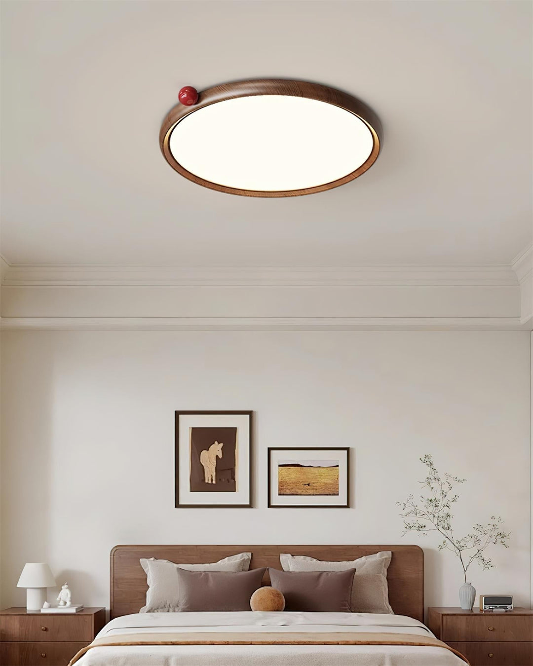 Geos Lustre Plafonnier Ton Bois Circulaire LED - Neutralighting
