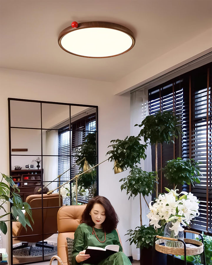 Geos Plafonnier Bois LED Moderne Minimaliste - Neutralighting