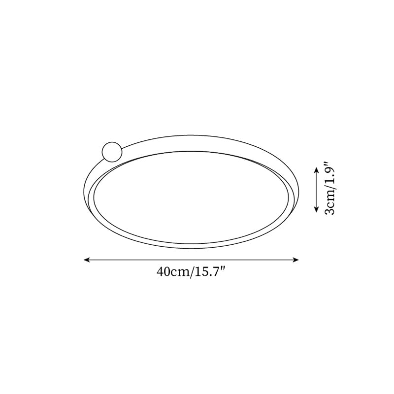 Geos Lustre Plafonnier Ton Bois Circulaire LED - Neutralighting